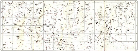 中国古代星宿和国际通用星座名的对照（黄道部分）