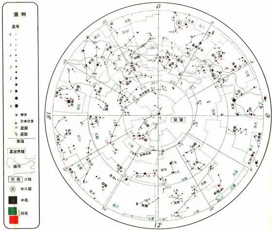 中国古代星宿和国际通用星座名的对照(北天区部分)