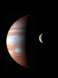 木星和木卫一的合成照片 来源NASA